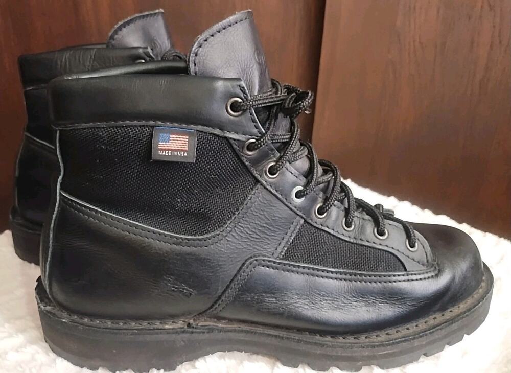 Danner Men Patrol Work Boots Vibram Leather Gore-Tex Black Men's 10 Ankle 25200